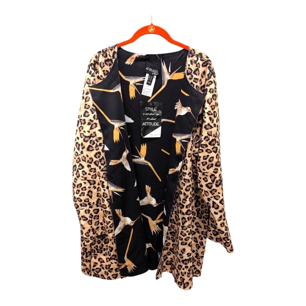 Attitudes by Renee Reversible Print Long Jacket S